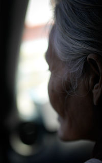 Close-up of senior woman