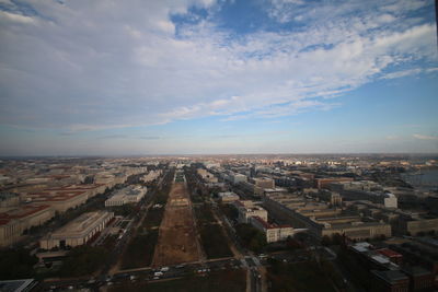 High angle view of city