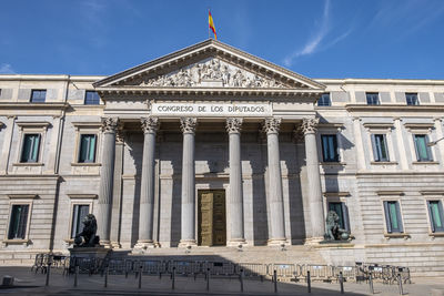 Palace of the congress of deputies, madrid.