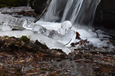 Scenic view of waterfall