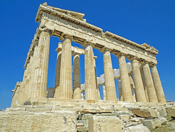 Upward shot of the acropolis