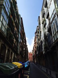 Low angle view of buildings in city