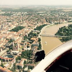 High angle shot of cityscape