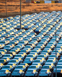 Full frame shot of chairs