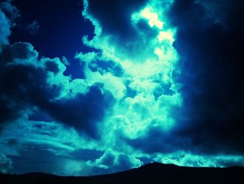 Low angle view of cloudy sky