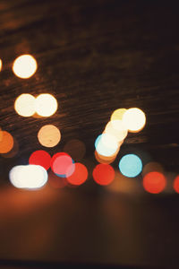 Defocused image of lights