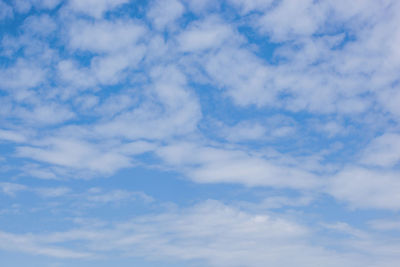 Low angle view of clouds in sky