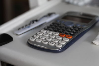 Close-up of calculator