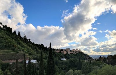 Panoramic view of landscape against cloudy sky