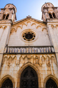 Low angle view of historical building against sky