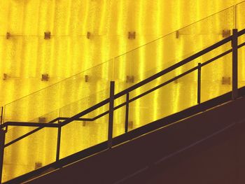 Close-up of railing