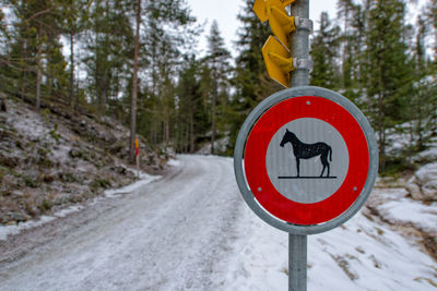 Road signs for horses