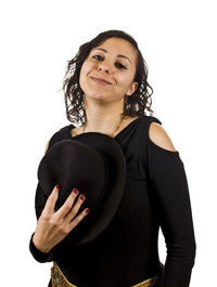 Portrait of young woman looking away