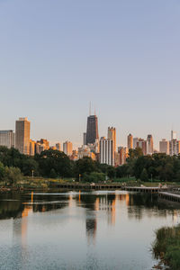 City by buildings against sky