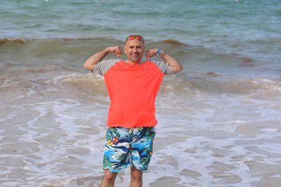 Man standing at beach