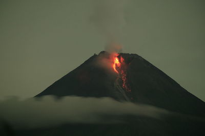 The eruption of merapi mountain, 21 januari 2021