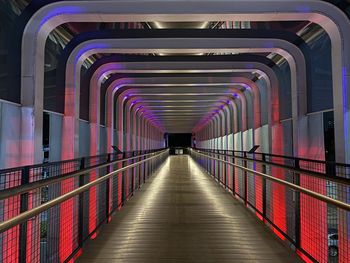 Empty illuminated bridge