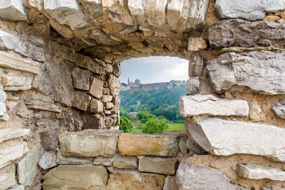 View of stone wall