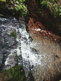 Scenic view of river flowing through rocks