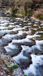 Scenic view of waterfall