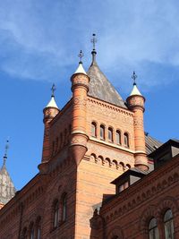 Low angle view of church against sky