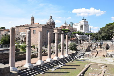 Exterior of temple against sky