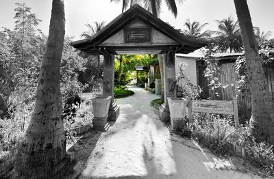 Built structure with trees in background