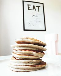 Close-up of food on table