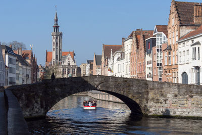 Bridge over canal in city