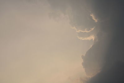 Low angle view of sky at sunset