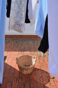 Laundry hanging for drying