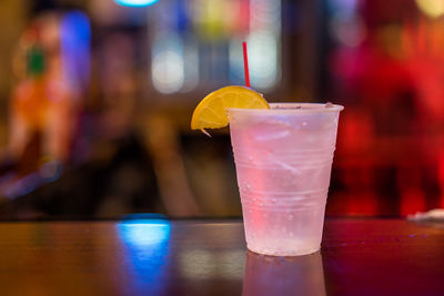 Close-up of drink on table