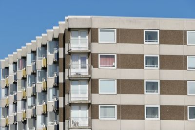 Low angle view of building against clear sky