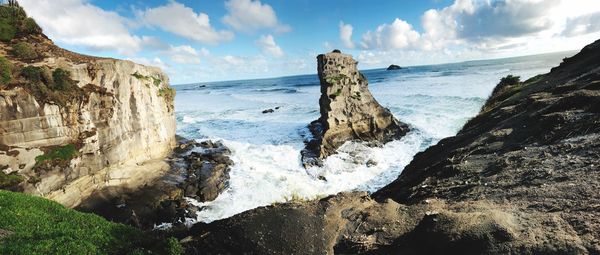 Panoramic view of sea against sky