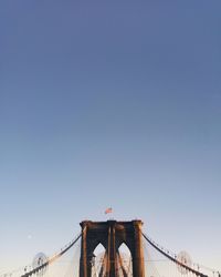 Low angle view of suspension bridge