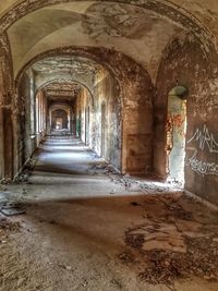 Corridor in abandoned building