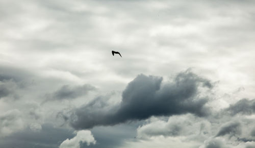 Low angle view of cloudy sky