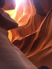 Low angle view of rock formation