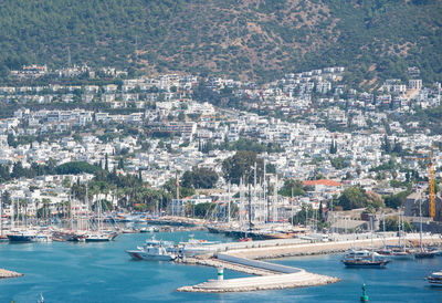 City of bodrum in turkey with its large marina