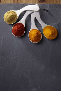 Close-up of spices in bowl on table