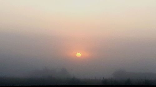 Scenic view of landscape against sky during sunset