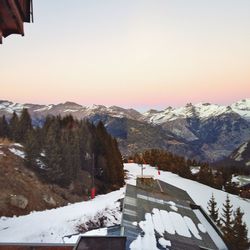 Scenic view of snow covered landscape