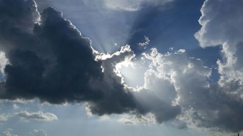 Low angle view of cloudy sky