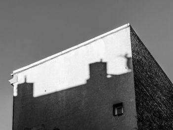 Low angle view of building against clear sky