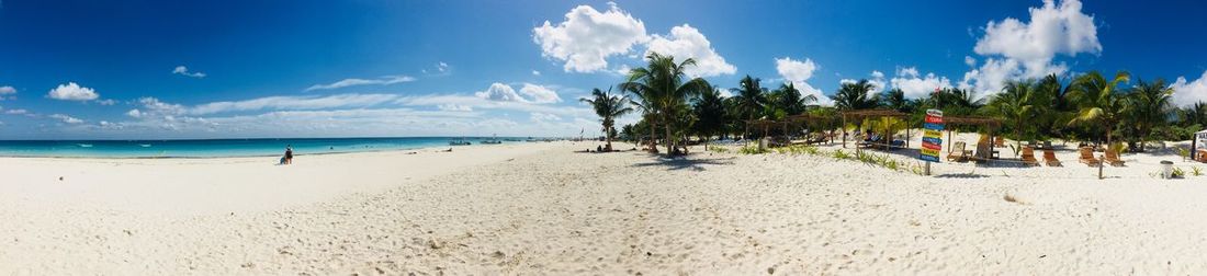 Panoramic view of beach against sky