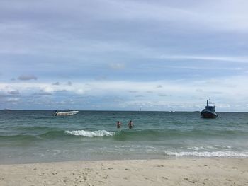 Scenic view of sea against sky