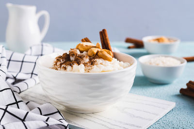 Close-up of food in bowl on table