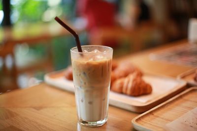 Close-up of drink on table