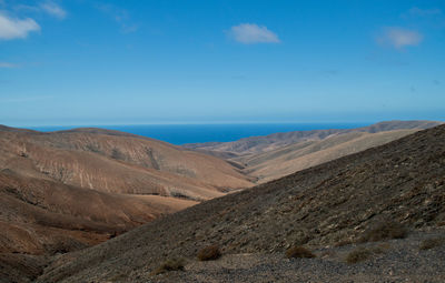 Scenic view of desert against sky