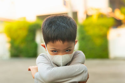 Portrait of boy looking at camera